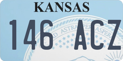 KS license plate 146ACZ