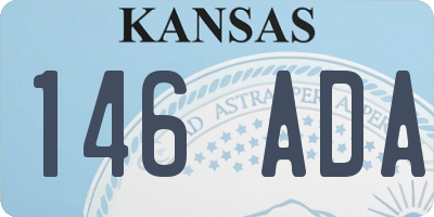 KS license plate 146ADA