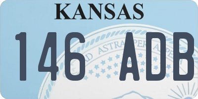 KS license plate 146ADB