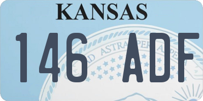 KS license plate 146ADF