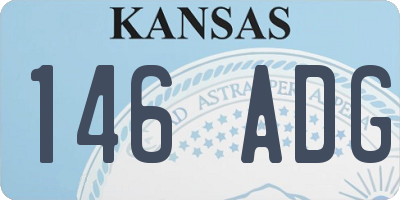 KS license plate 146ADG