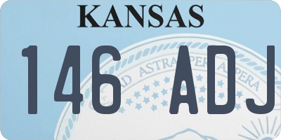 KS license plate 146ADJ