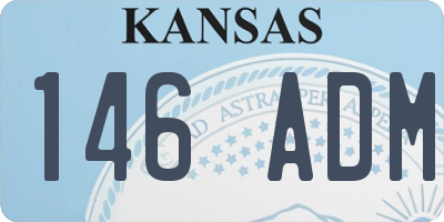 KS license plate 146ADM