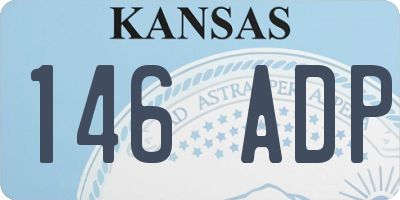 KS license plate 146ADP