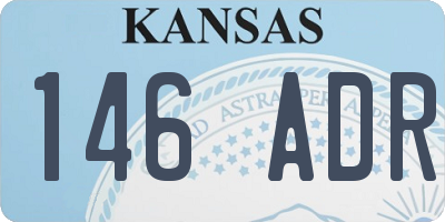 KS license plate 146ADR