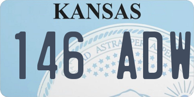 KS license plate 146ADW