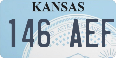 KS license plate 146AEF