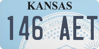 KS license plate 146AET