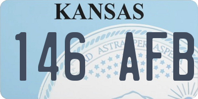 KS license plate 146AFB