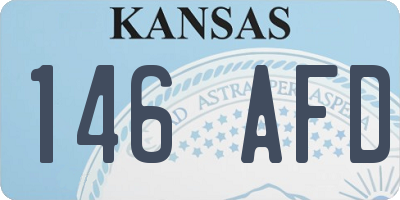 KS license plate 146AFD