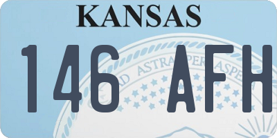 KS license plate 146AFH