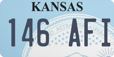 KS license plate 146AFI