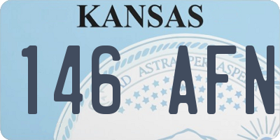 KS license plate 146AFN