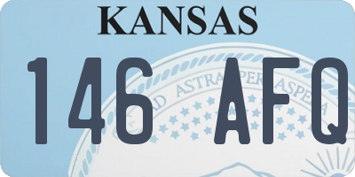 KS license plate 146AFQ