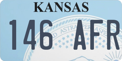 KS license plate 146AFR