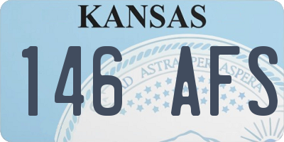 KS license plate 146AFS