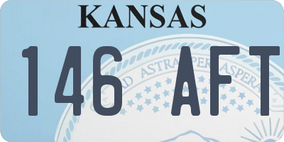 KS license plate 146AFT