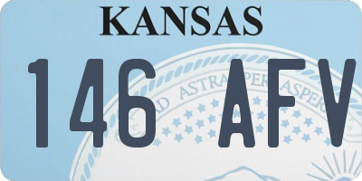 KS license plate 146AFV