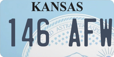 KS license plate 146AFW