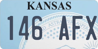 KS license plate 146AFX