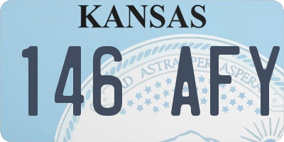 KS license plate 146AFY