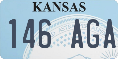 KS license plate 146AGA