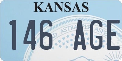 KS license plate 146AGE