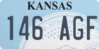 KS license plate 146AGF