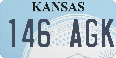 KS license plate 146AGK