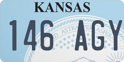 KS license plate 146AGY