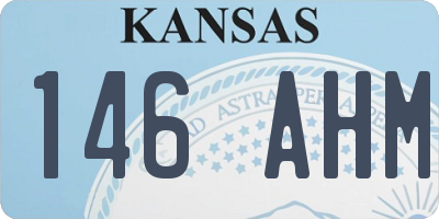 KS license plate 146AHM