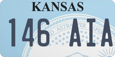 KS license plate 146AIA