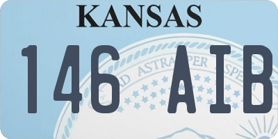 KS license plate 146AIB