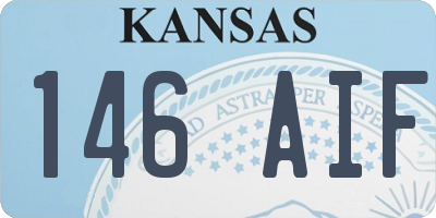 KS license plate 146AIF
