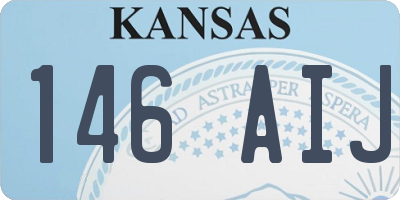 KS license plate 146AIJ