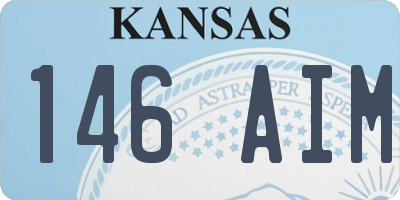 KS license plate 146AIM