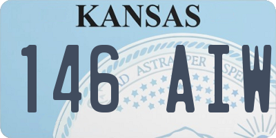 KS license plate 146AIW