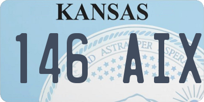 KS license plate 146AIX