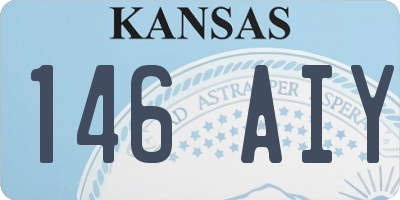 KS license plate 146AIY