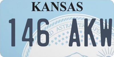 KS license plate 146AKW