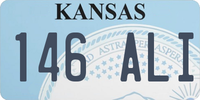 KS license plate 146ALI