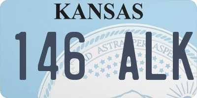 KS license plate 146ALK
