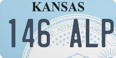 KS license plate 146ALP