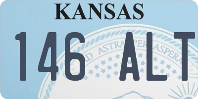 KS license plate 146ALT