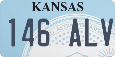 KS license plate 146ALV