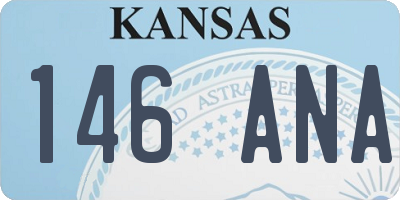 KS license plate 146ANA