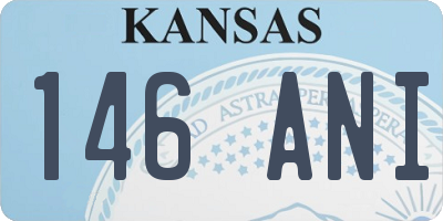 KS license plate 146ANI