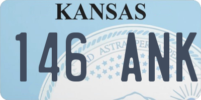 KS license plate 146ANK