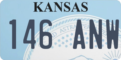 KS license plate 146ANW