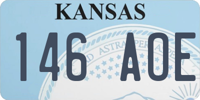 KS license plate 146AOE